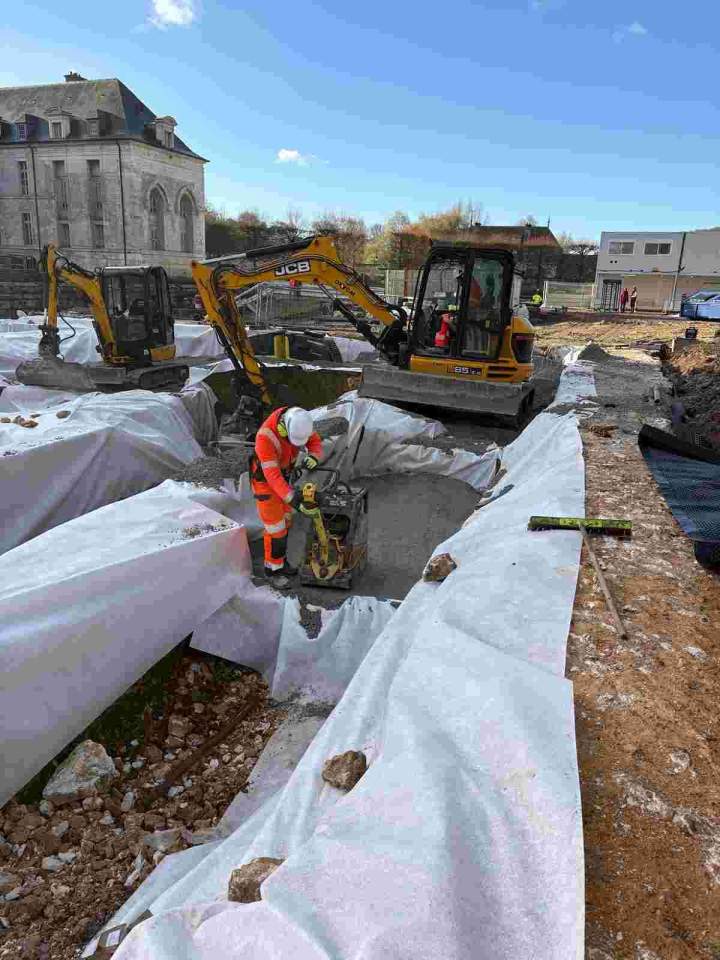 Terrassement maison Rives-en-Seine