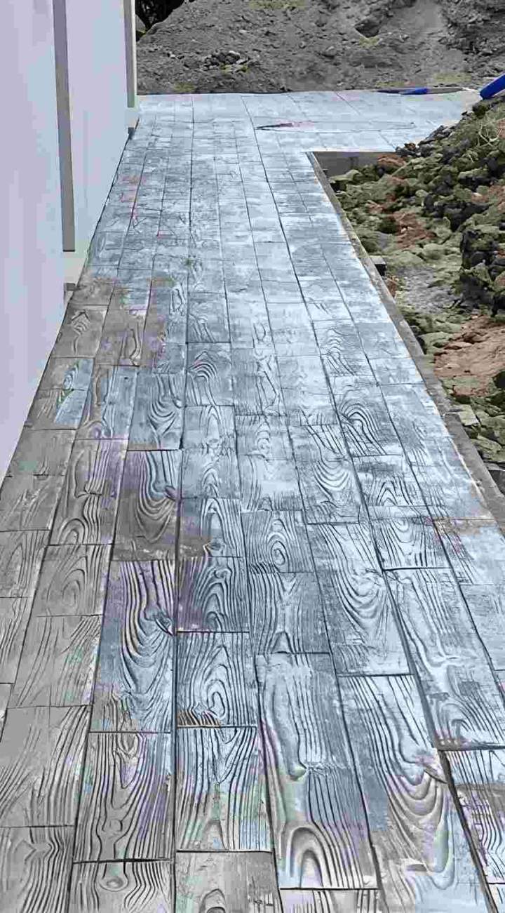  Béton estampé imitation bois Rives-en-Seine